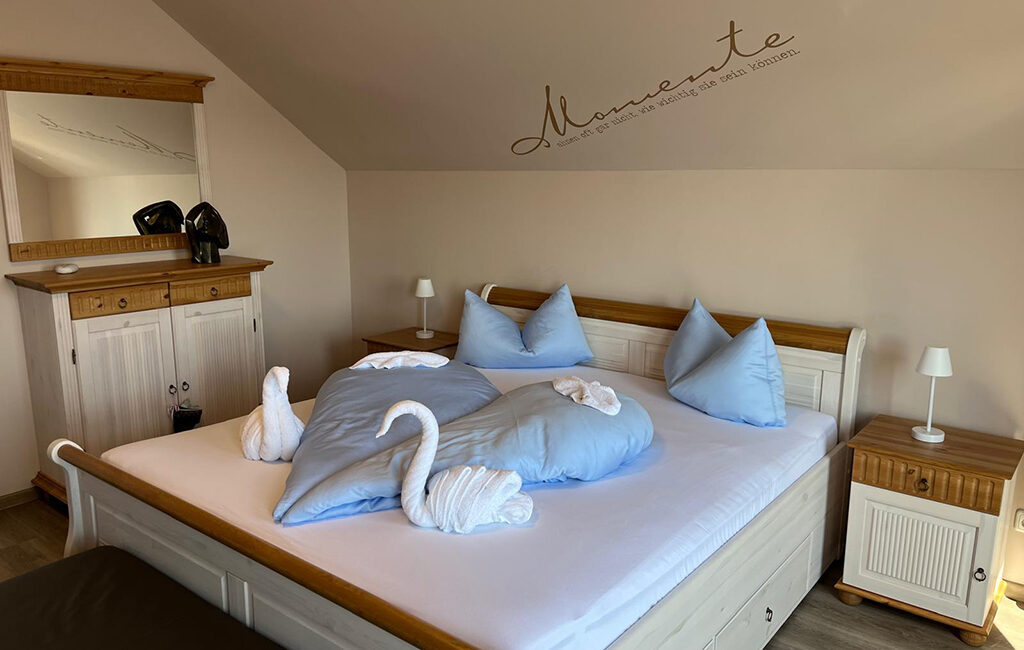 Schlafzimmer in der Villa di Lago