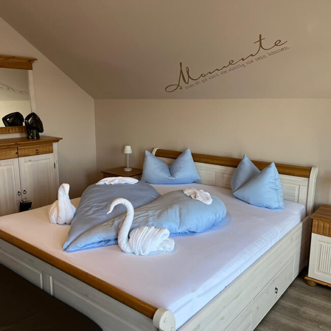 Schlafzimmer in der Villa di Lago